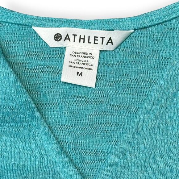 ATHLETA Women’s Teal Breezy Wrap Tank Camisole NWT Size Medium Style #988031 - Picture 6 of 9